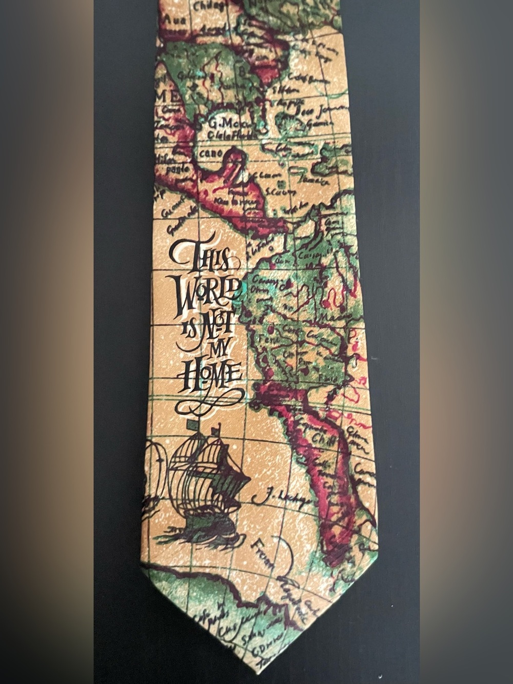 Vintage Men’s Appointed Apparel “This World Is Not My Home” Necktie